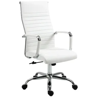 Silla de Oficina Giratoria Blanca