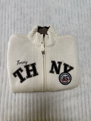 Maglione Tommy Hilfiger Donna Beige/Bianco