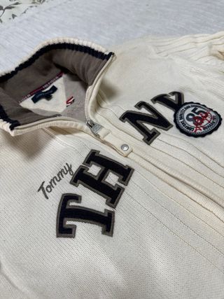 Maglione Tommy Hilfiger Donna Beige/Bianco