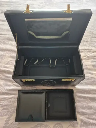 Joyero neceser Vintage de Piel para Viaje