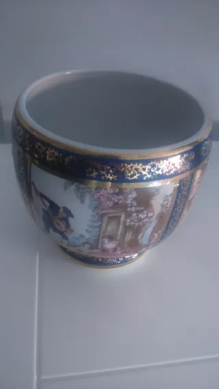 Macetero chino antiguo de la marca Panda