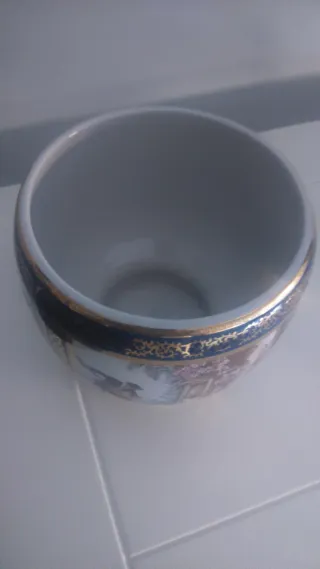 Macetero chino antiguo de la marca Panda