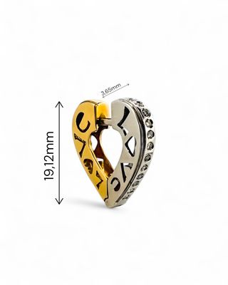 Criollas Corazón LOVE Bicolor Diamantes