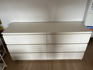 Gratis cómoda Malm Ikea 6 cajones blanca