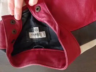 Chaqueta de cuero con diseño