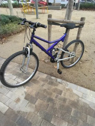 Bicicleta Montaña Azul y Plata veintiséis pulgadas