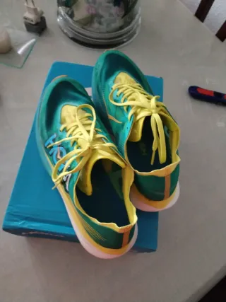 Hoka Rocket 2 Zapatillas Running Verde/Amarillo