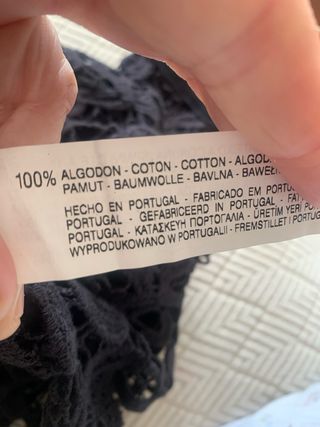 Top Zara encaje negro talla S
