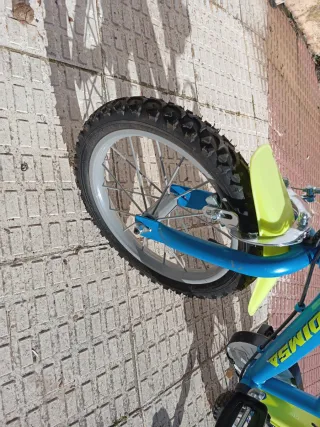 Bicicleta infantil con ruedines