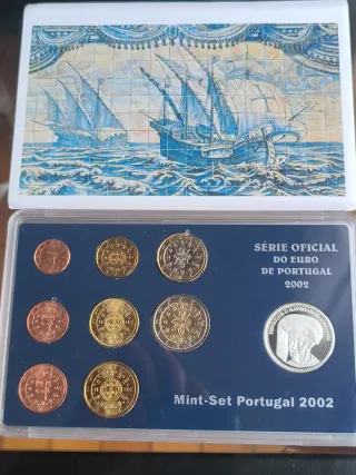 Set Monedas Euro Portugal 2002 Edicion limitada @