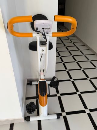 Bicicleta Estática Ultrasport Naranja y Blanca