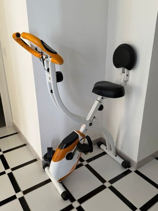 Bicicleta Estática Ultrasport Naranja y Blanca