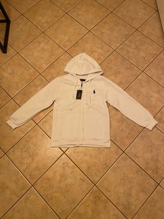Felpa Polo Ralph Lauren bianca con cartellino