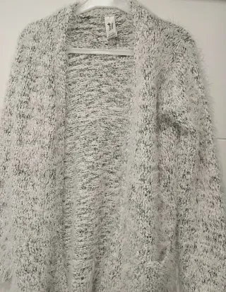 Cárdigan largo de manga larga