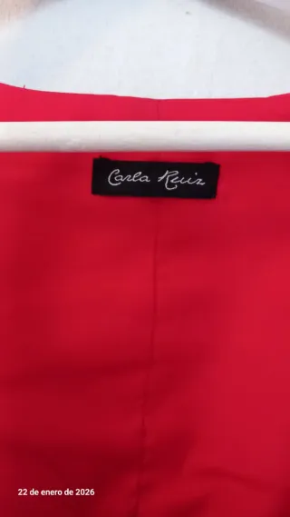 Vestido de fiesta blanco y rojo