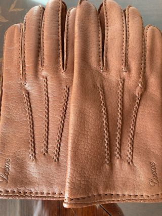 Guantes de cuero Loewe marrones