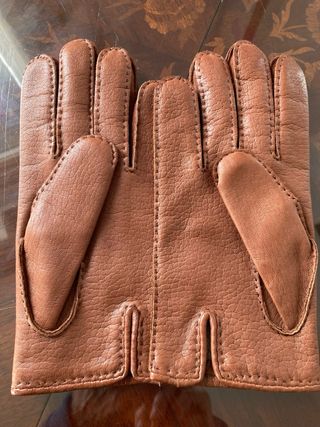 Guantes de cuero Loewe marrones