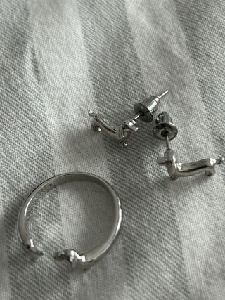 Anillo y pendientes teckel