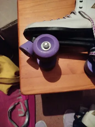 Patines Bota Blancos con Bolsa