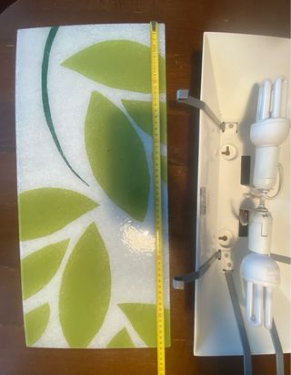 Lampada da parete IKEA vetro decoro foglie