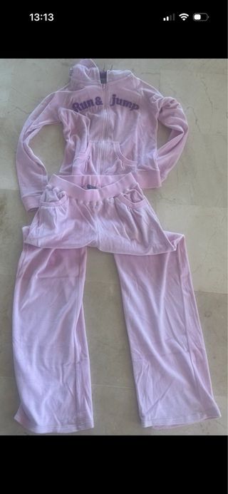 Chándal terciopelo rosa Talla S