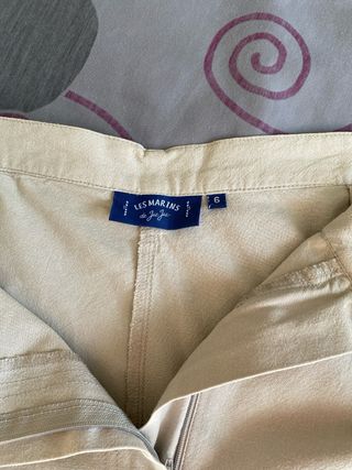 Falda Pantalón Beige Talla 6