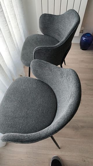 2 Sillas Kave Home en gris , el precio por unidad