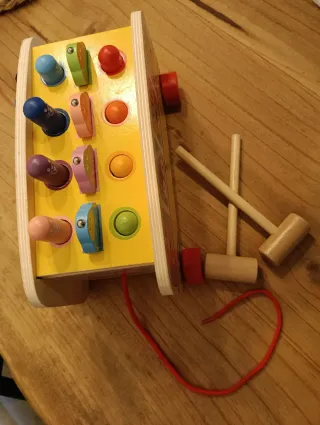 Juguete madera Montessori Bus Xilófono