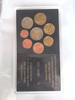 Set Monedas Euro Grecia 2002 Expo Creta @