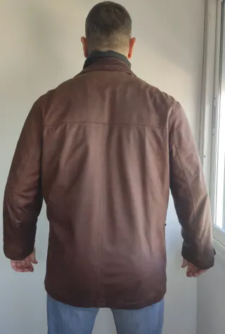 Chaquetón Piel Massimo Dutti 3/4 T.38
