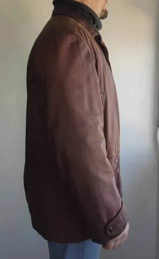 Chaquetón Piel Massimo Dutti 3/4 T.38