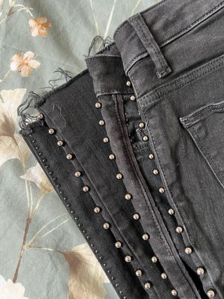 Jeans Zara neri con borchie taglia 36