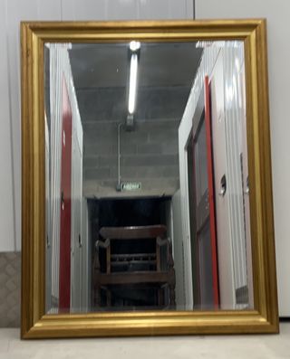 Espejo Pared Grande Marco Dorado