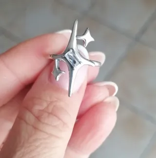 Anello Argento S925 Stelle Cadenti