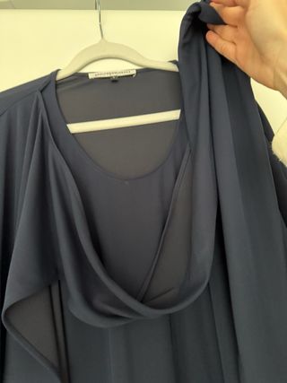 Blusa azul marino Adolfo Dominguez