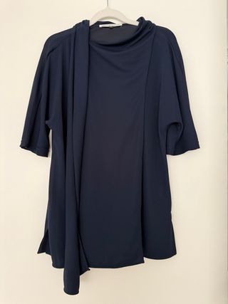 Blusa azul marino Adolfo Dominguez