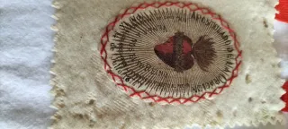 Antiguo Escapulario de Fieltro con Medallones.