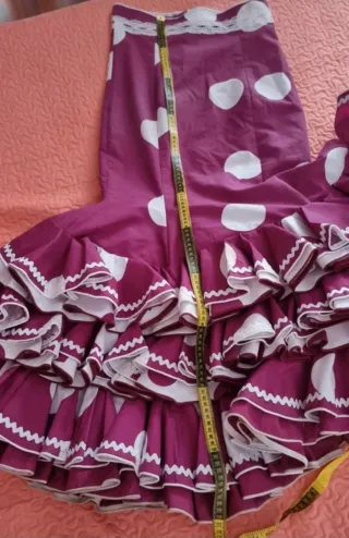 Falda flamenca y blusa talla M
