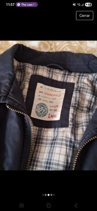 Cazadora Springfield Talla L Azul Marino