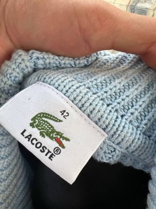 Jersey Lacoste Cuello Alto Azul