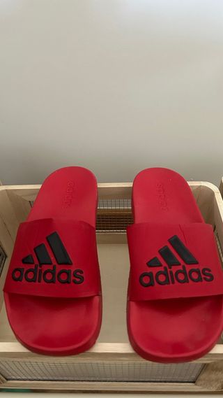 Chanclas Adidas pala rojas