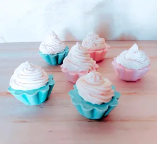 Jabones Cupcake Azul y Rosa