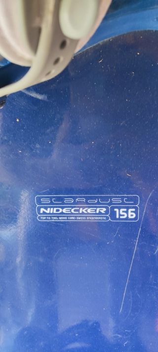 Tabla de Snowboard Azul con Fijaciones