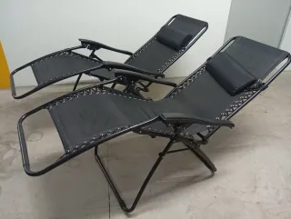 Silla plegable negra