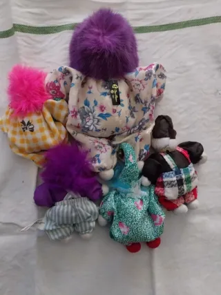 Bambole Clown Tessuto Vintage Anni 80