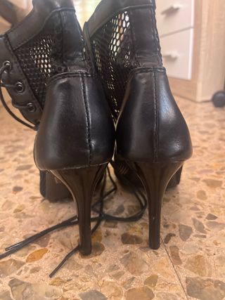 Botines de baile negros con cordones
