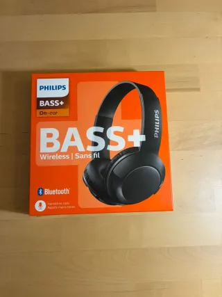 Auriculares Philips BASS+ SHB3075 Negros