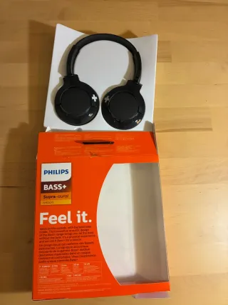 Auriculares Philips BASS+ SHB3075 Negros