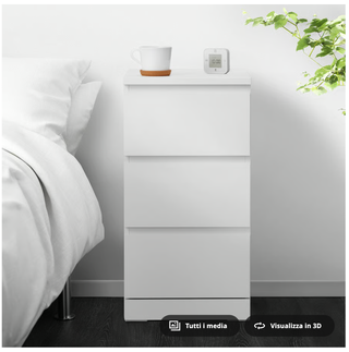 IKEA Cassettiera MALM 3 cassetti, bianco