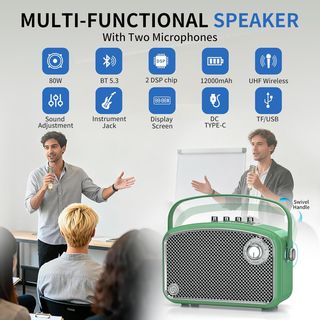 Karaoke Bluetooth 120 W verde NUEVO